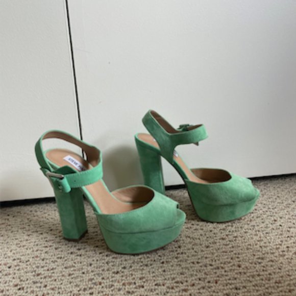 Steve Madden Jillyy Platform Heel Sandal - Mint Green - Never Worn - Picture 2 of 5